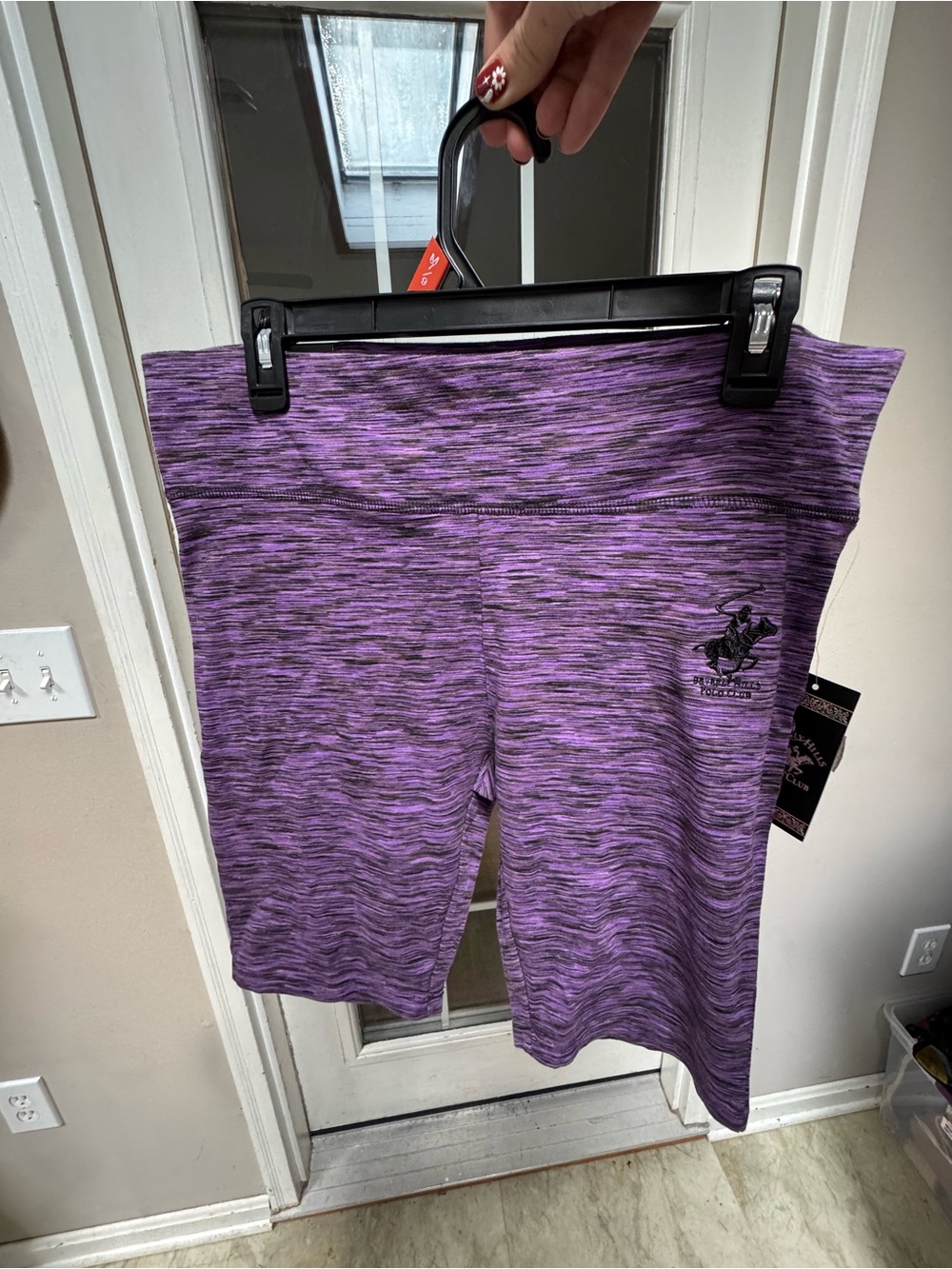 NWT Beverly Hills Polo Club Purple Space Dye Bike Shorts Size XL MSRP $40